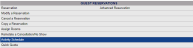 Guest reservation section of the reservation menu with Activity schedule command selected